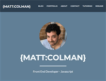 Tablet Screenshot of mattcolman.com